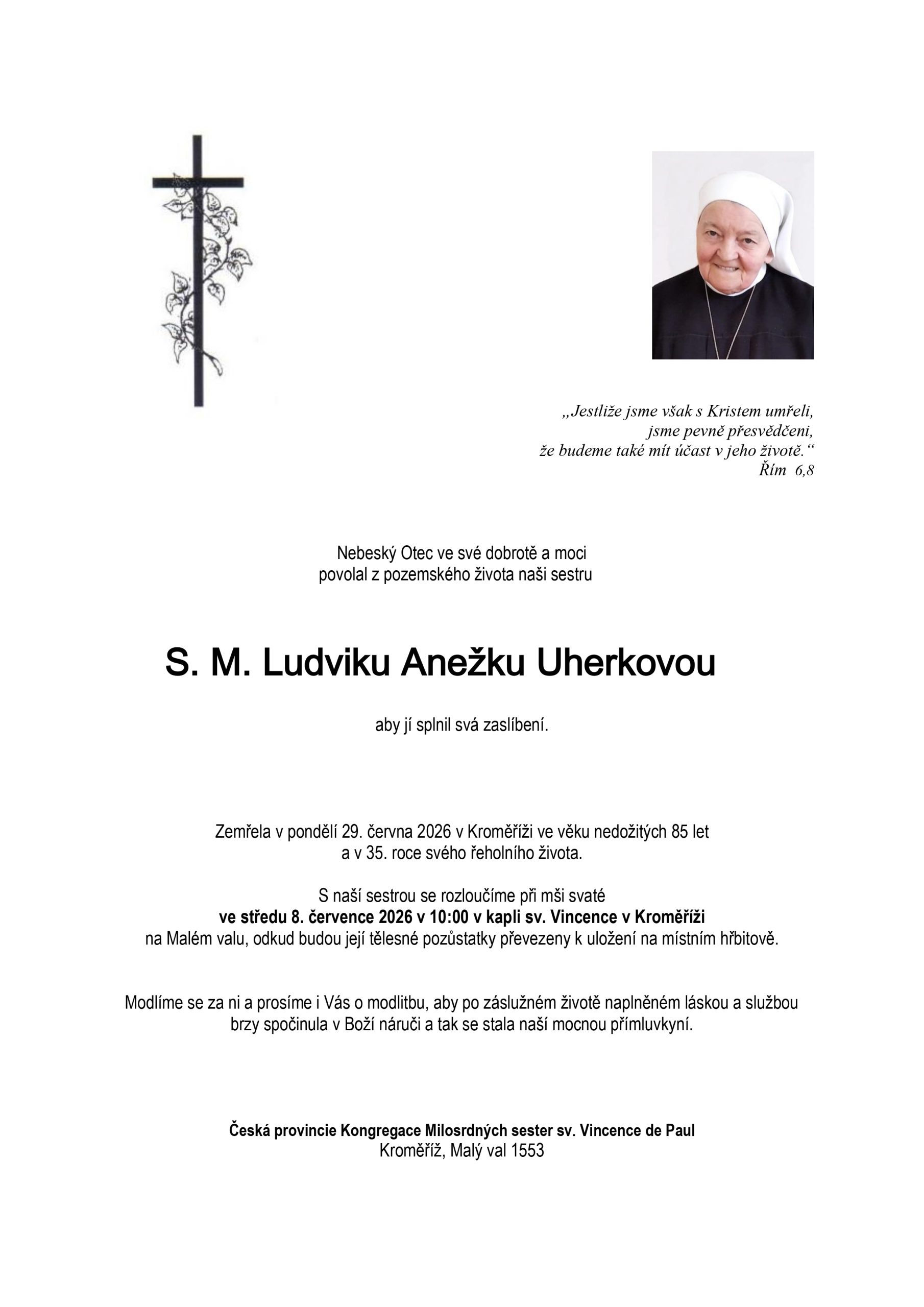 Parte s. Ludviky Uherkové
